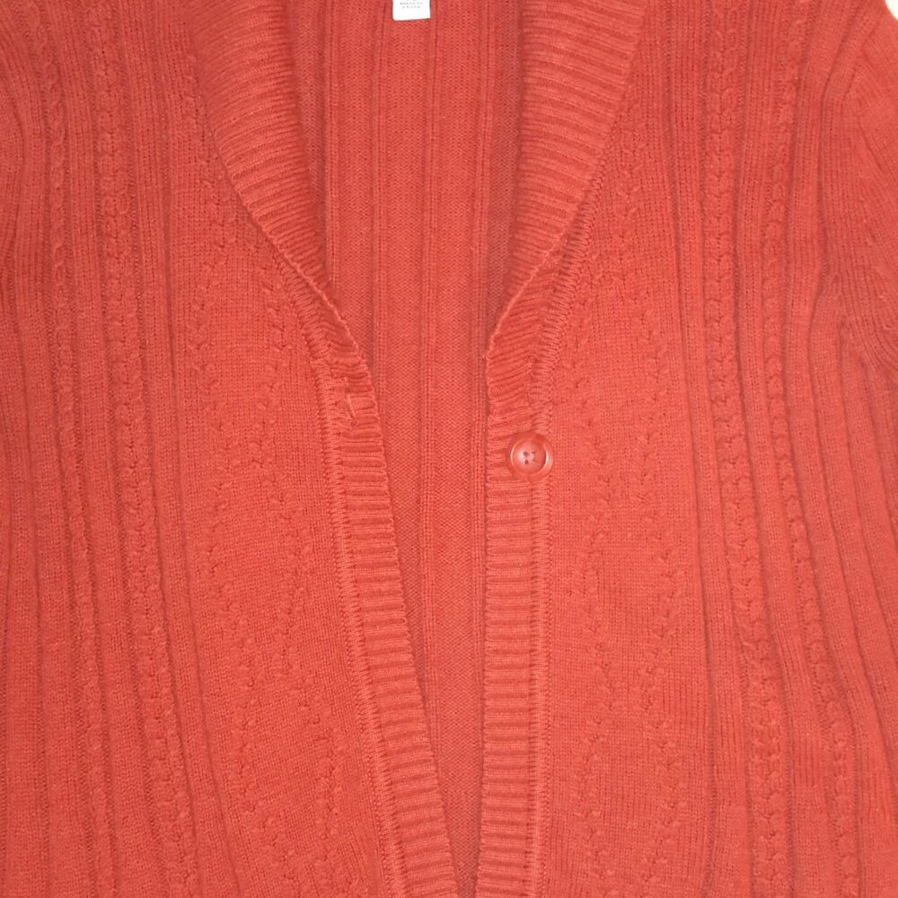 CROFT & BARROW CARDIGAN SHAWL SWEATER PETITE LARGE LIKE NEW